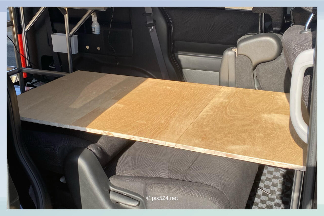 RK5車中泊仕様にカスタマイズ-フレーム編:車内の棚造りで生活空間構築