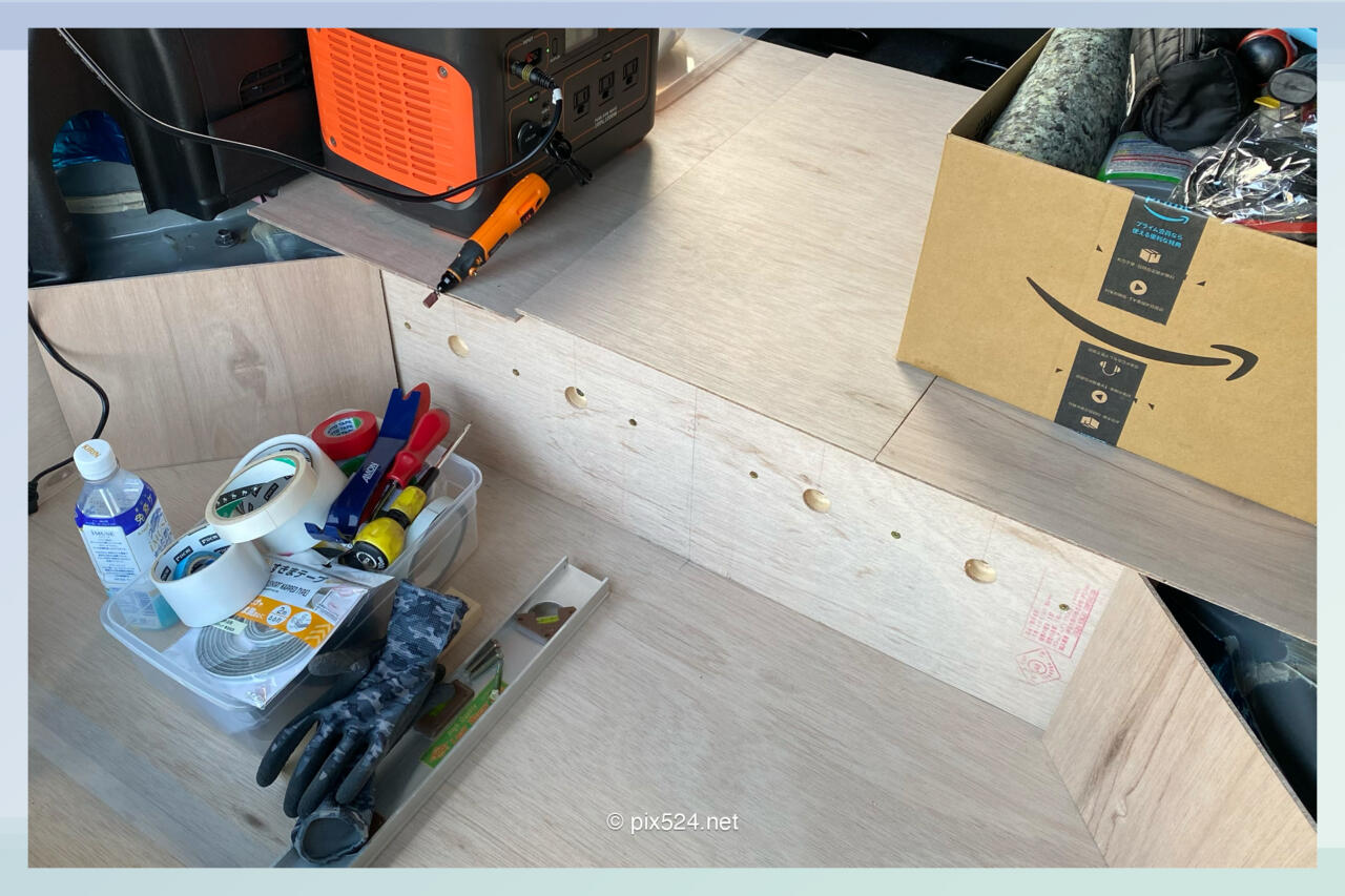 RK5車中泊仕様にカスタマイズ-フロア編：3列シートを撤去して構造変更！